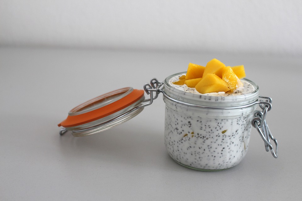 Chia seeds in pudding